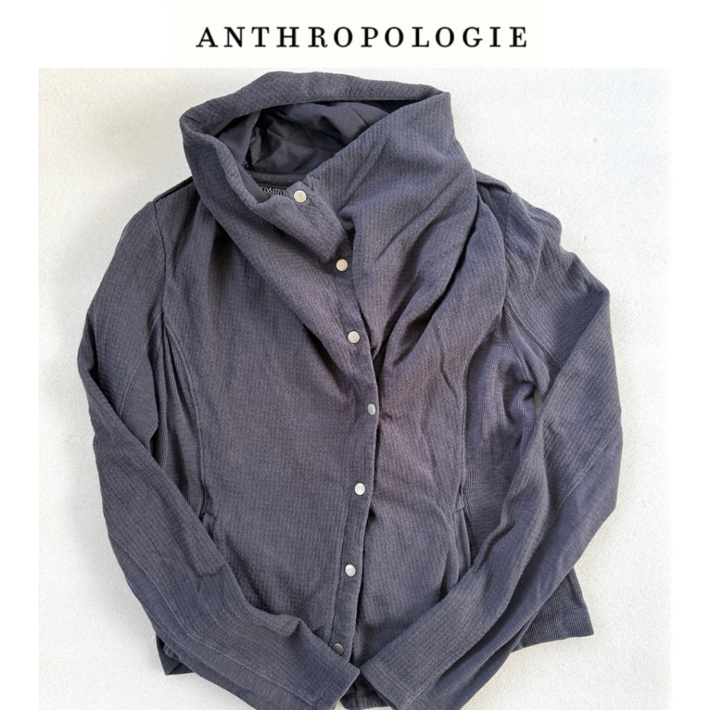 Anthropologie Saturday Sunday Draped Knit Moto Jacket